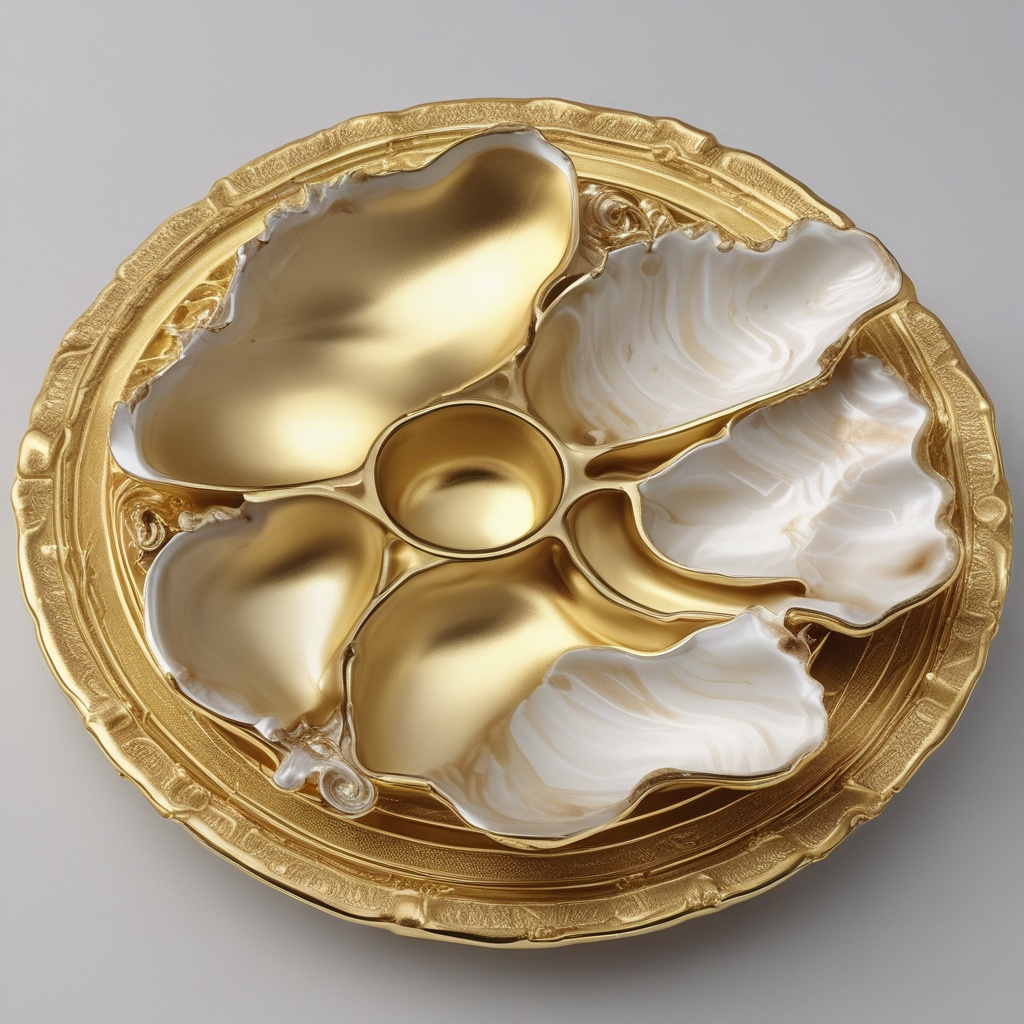 Deluxe gold oyster plate